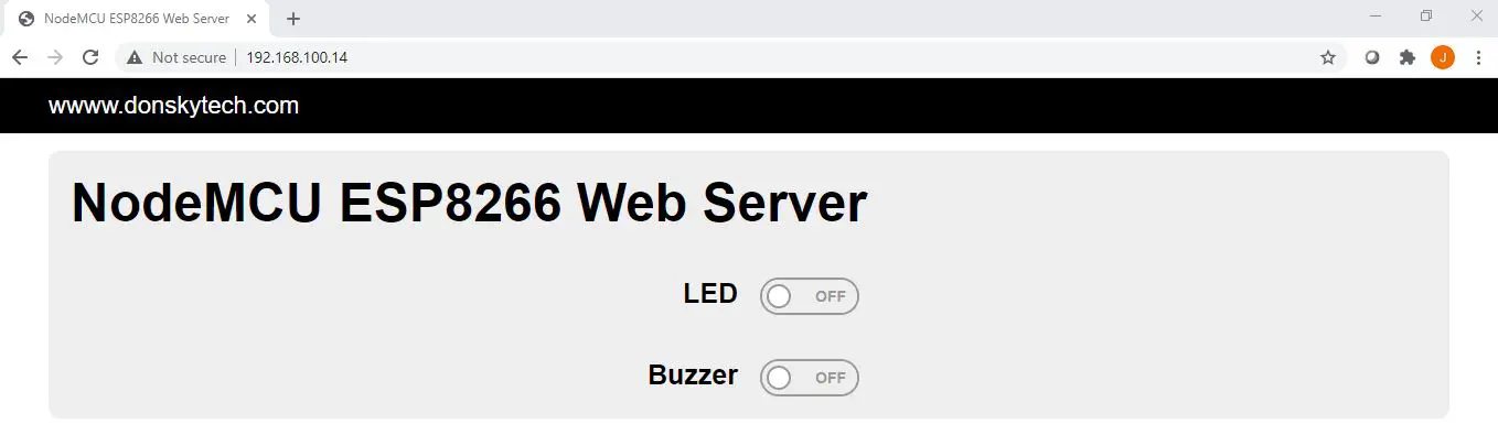 ESP8266 NodeMCU Web Server HTML Output