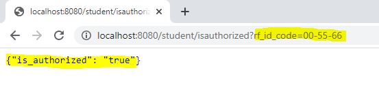 sample db json response
