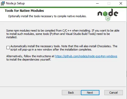 install nodejs windows