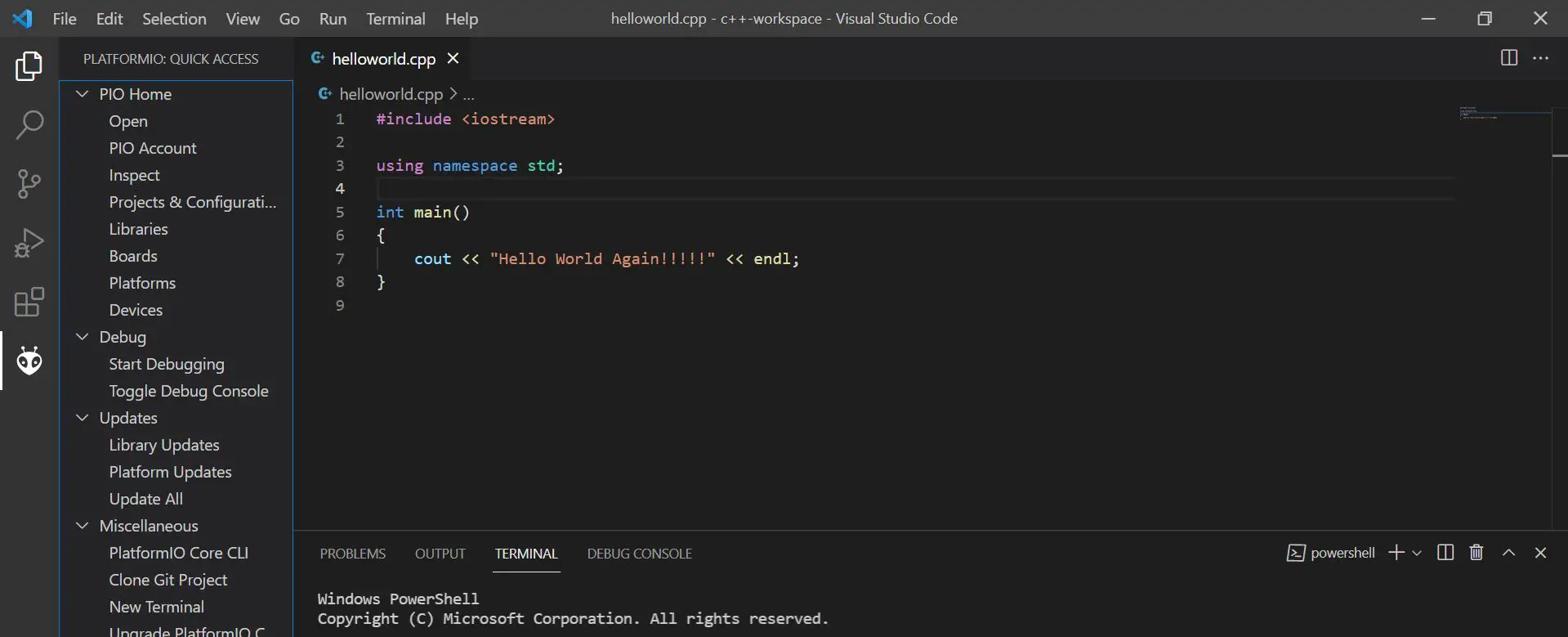 Visual Studio Code Sample