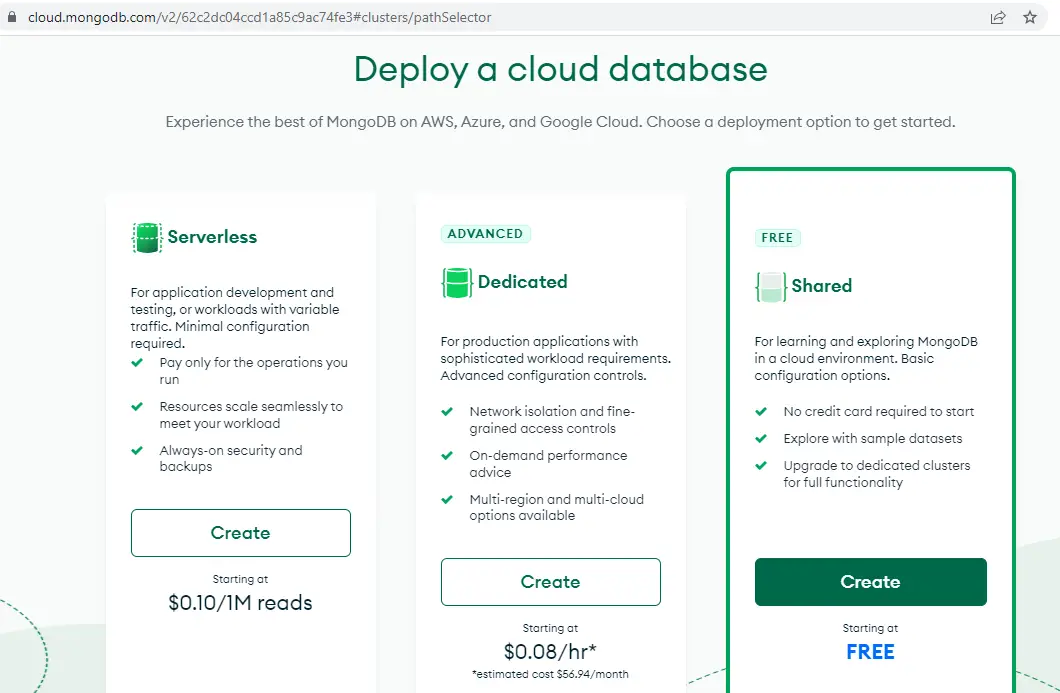 mongodb pricing