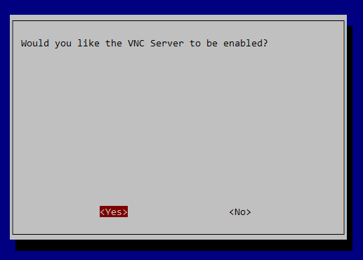 Raspberry Pi - sudo config - vnc - Enable?