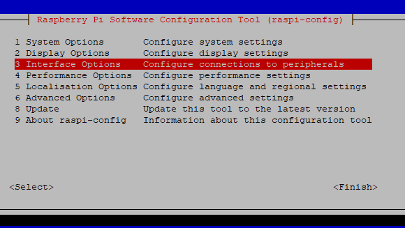 Raspberry Pi  - Interface Option