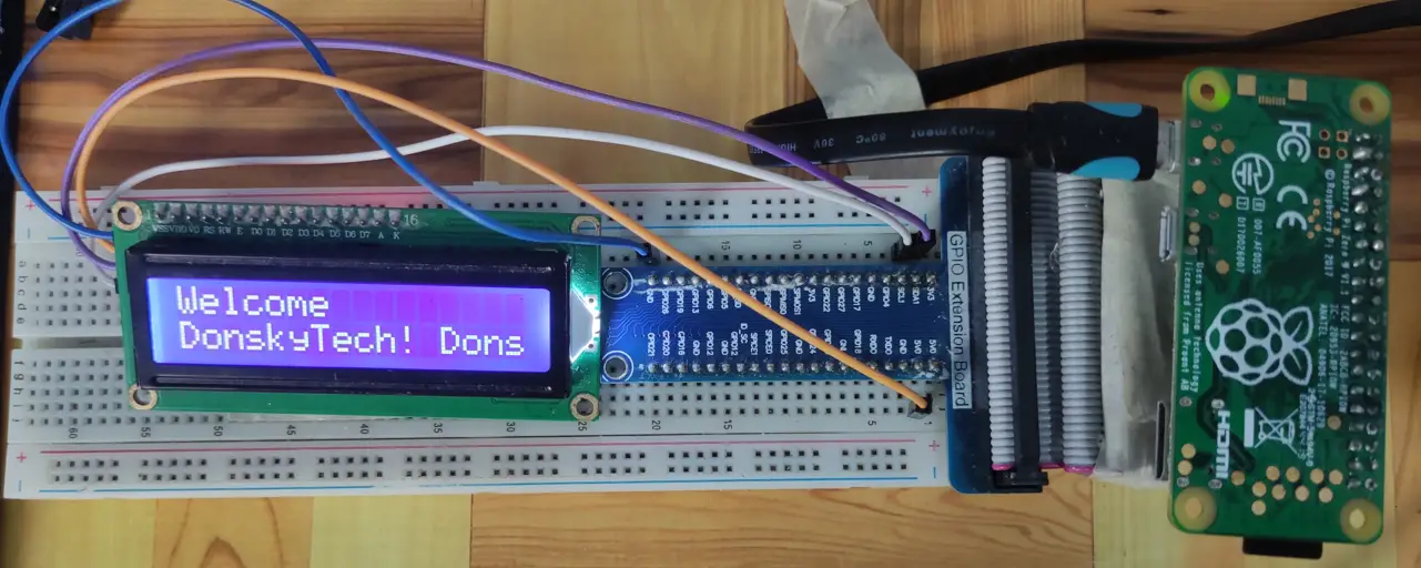 Raspberry Pi I2C LCD - Welcome Donskytech