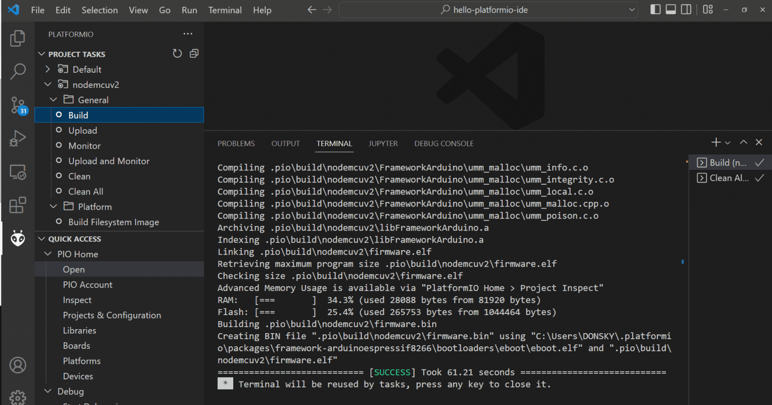 Platformio tutorial for arduino development donskytech