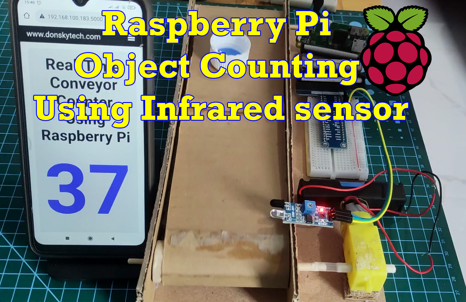 Raspberry Pi Object Counting using Infrared sensor - Featured Image