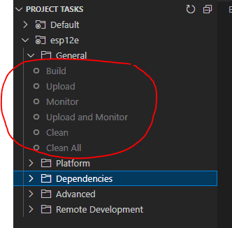 PlatformIO Tasks are disbled
