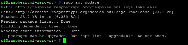 Raspberry Pi Update List
