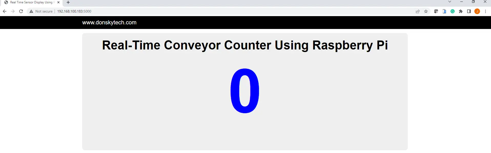 Raspberry Pi Object Counter Web Application