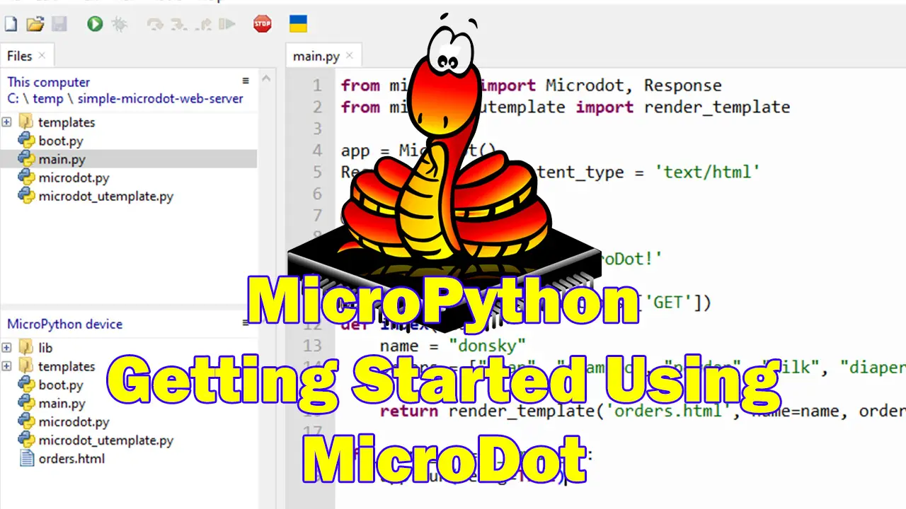 Develop MicroPython Application using MicroDot