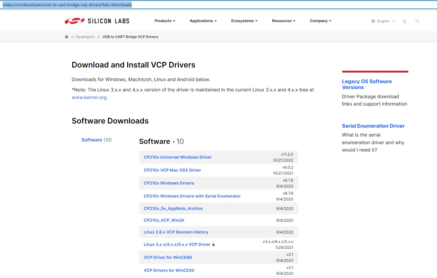 Silicon Lab USB Driver Download