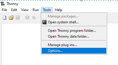 Thonny IDE Options