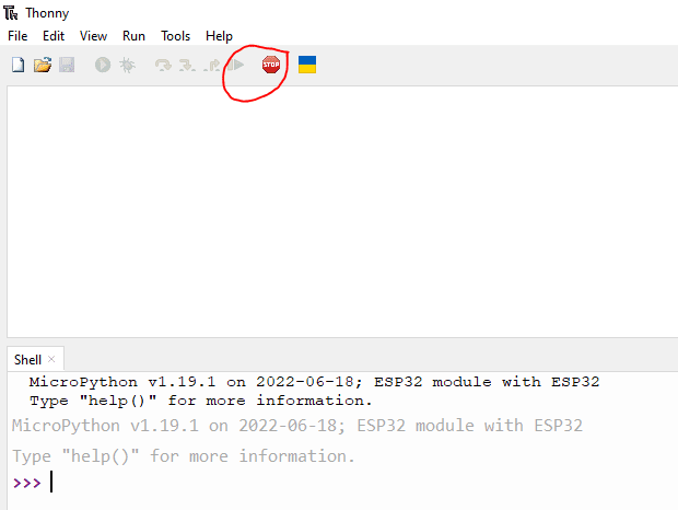 Thonny IDE REPL Prompt