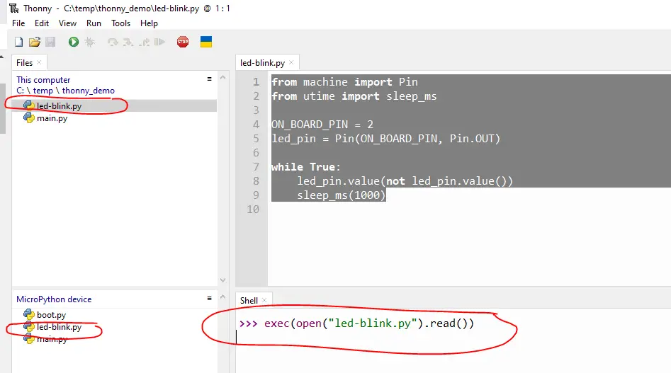 Thonny Run Python File in REPL