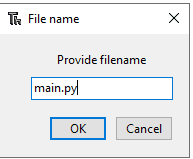 Thonny set file name