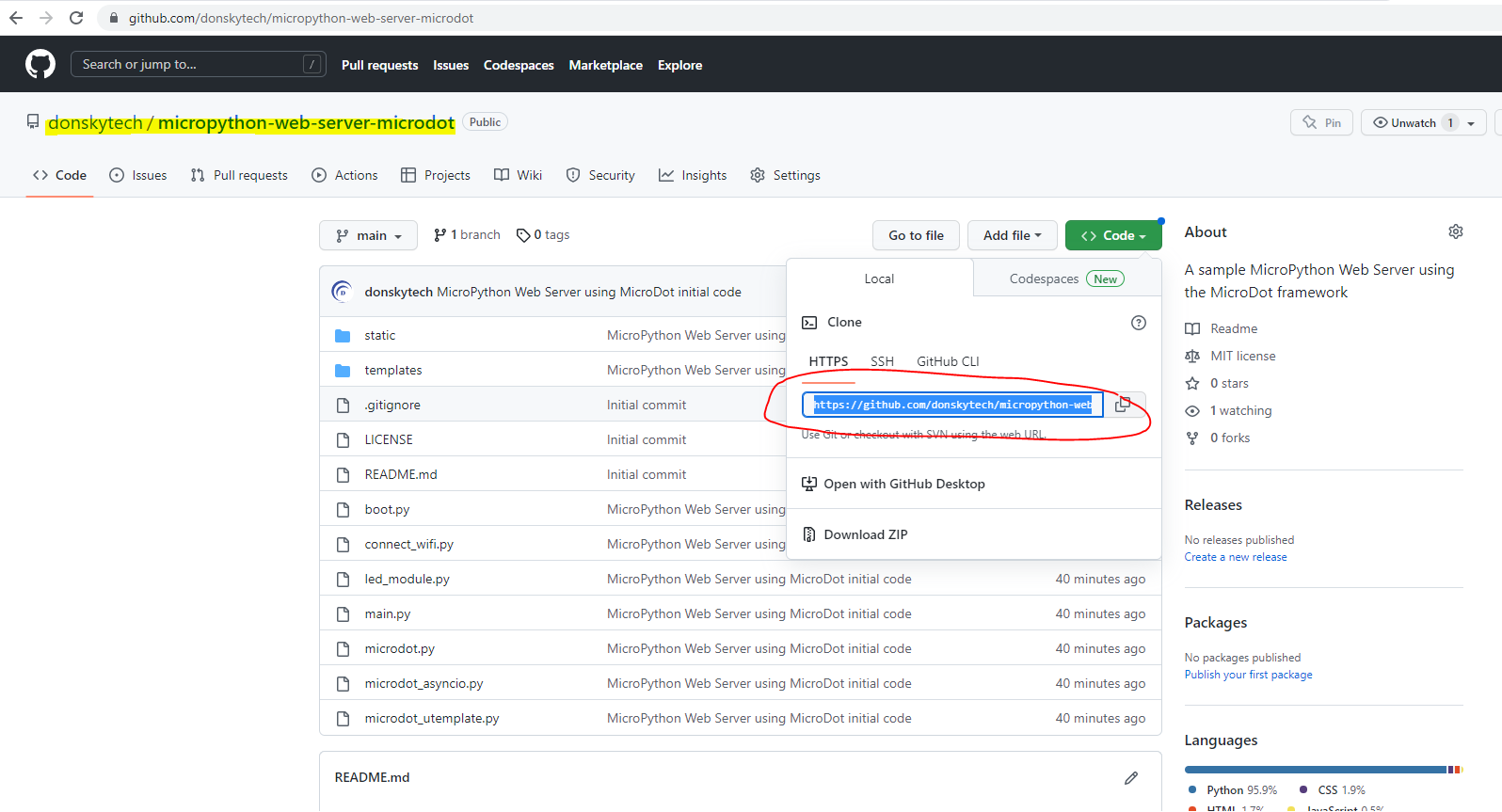 donskytech micropython web server microdot