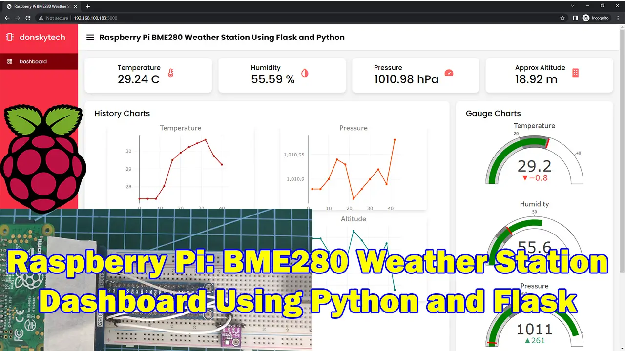 Raspberry Pi BME280 Weather Station Using Python and Flask