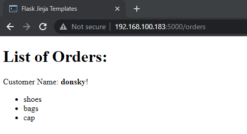 Flask Jinja Template Example