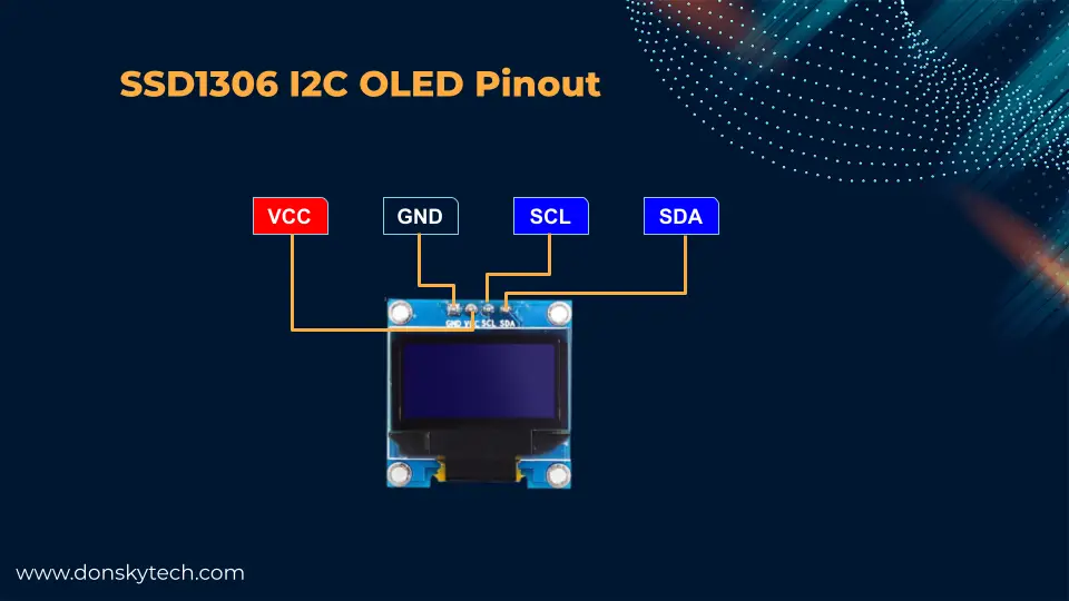 MicroPython SSD1306 I2C OLED - Pinout