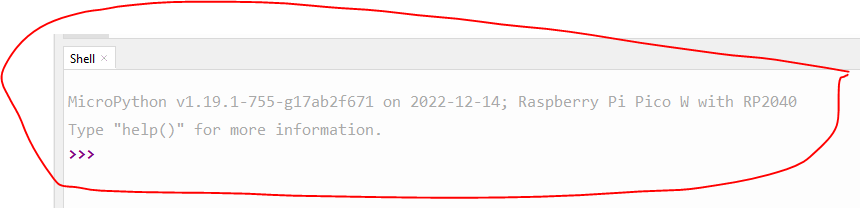 Thonny Shell MicroPython Raspberry Pi Pico