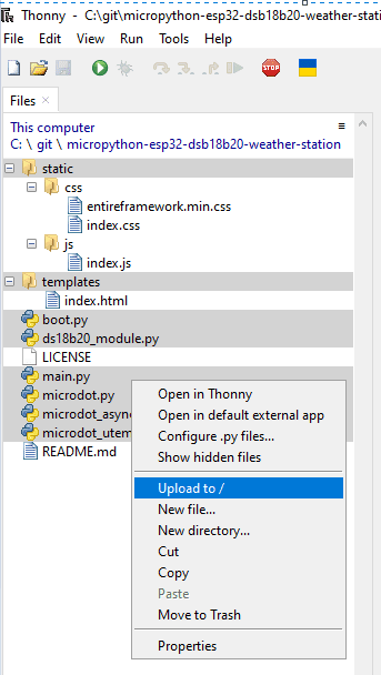 Thonny Upload To