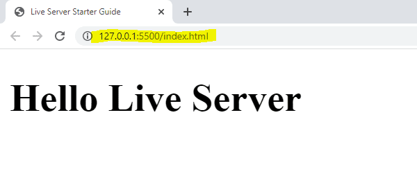 Live Server Hello World