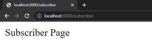 Subscriber Initial Page