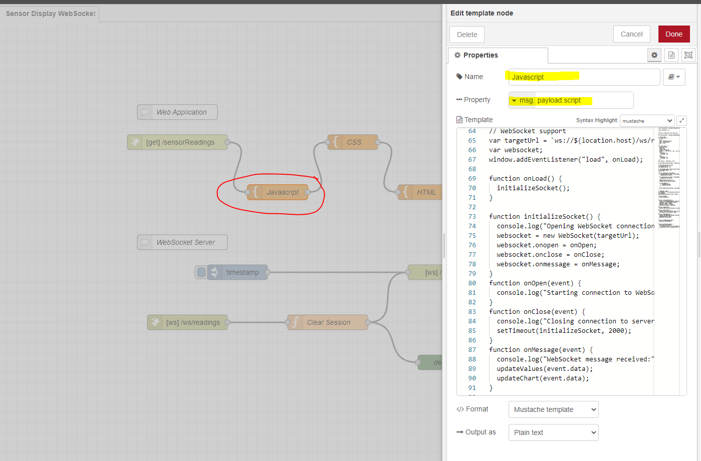 Javascript Template