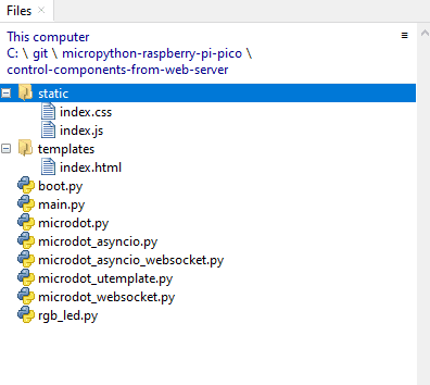 MicroPython Web Server Project Files