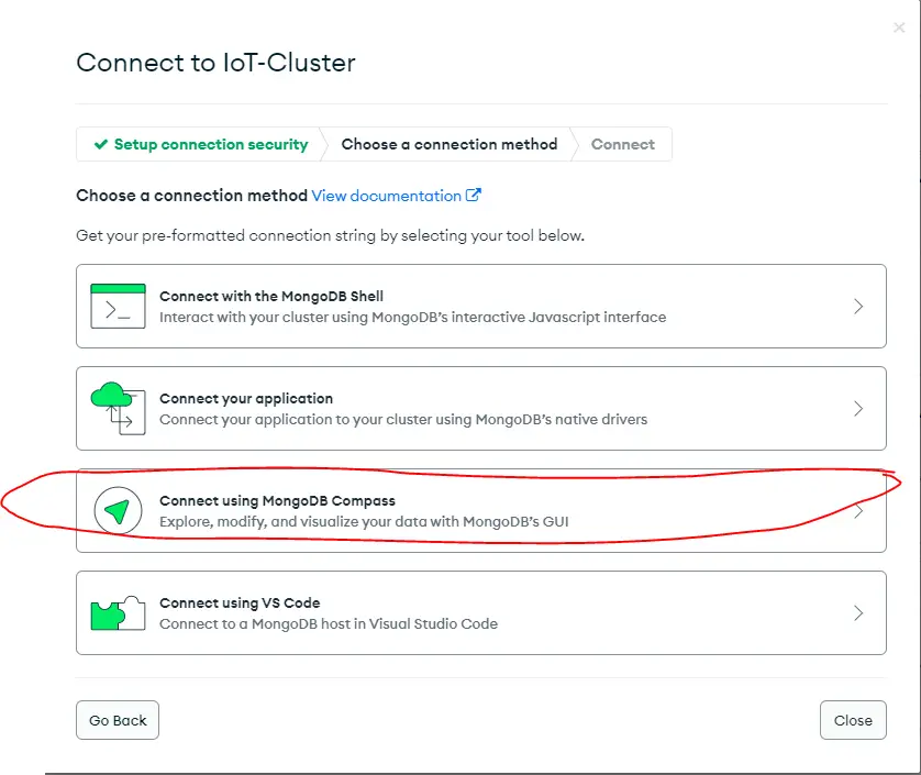 MongoDB Atlas Connect To Cluster