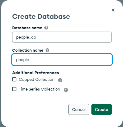 MongoDB Atlas People Database