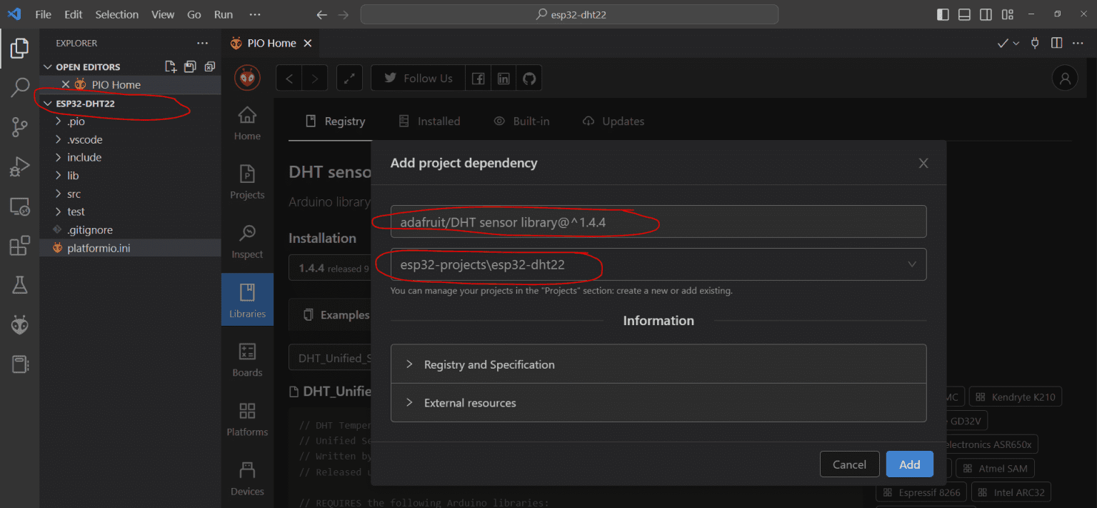 ESP32 - Read DHT22 Sensor using Arduino