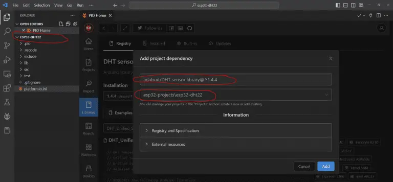 ESP32 - Read DHT22 Sensor using Arduino