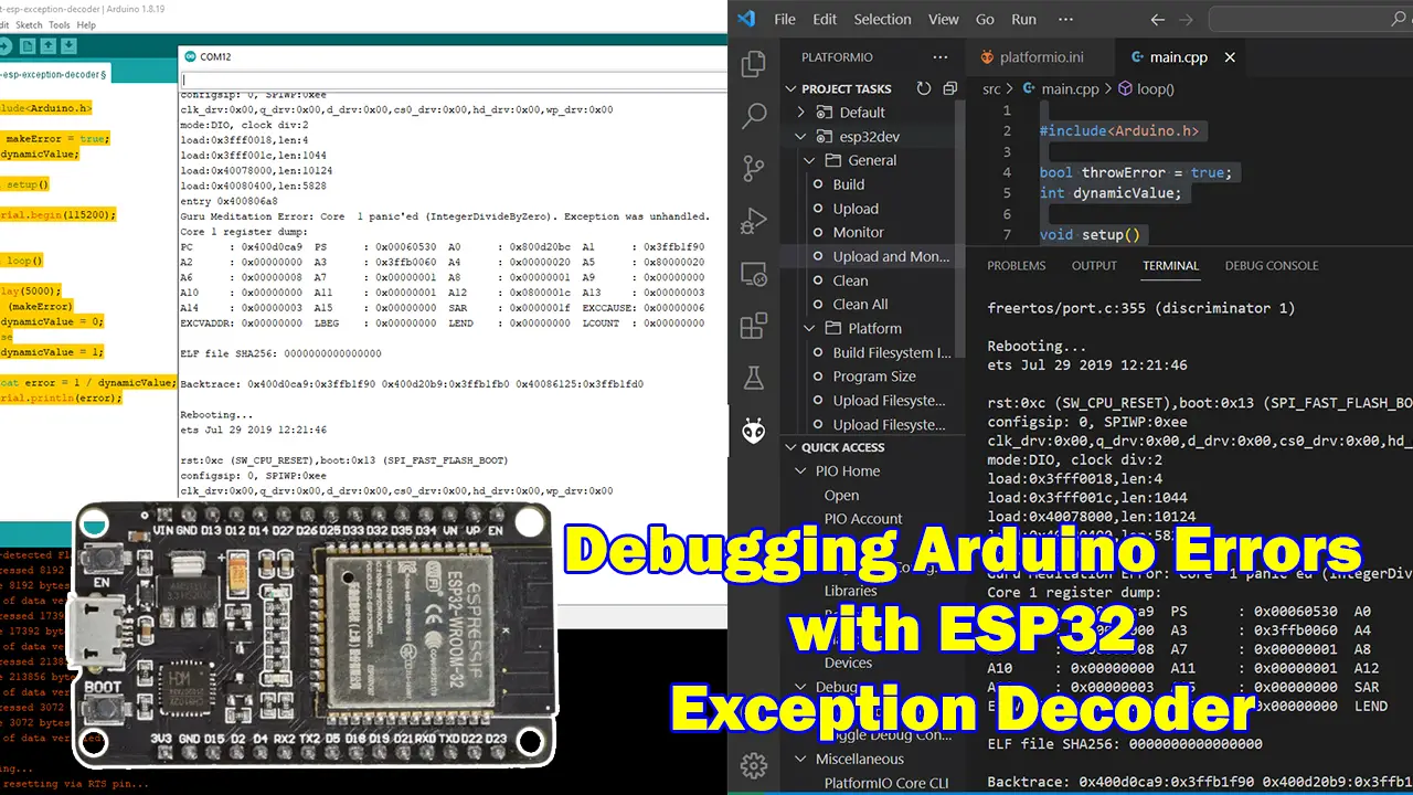 Debugging Arduino Errors with the ESP32 Exception Decoder