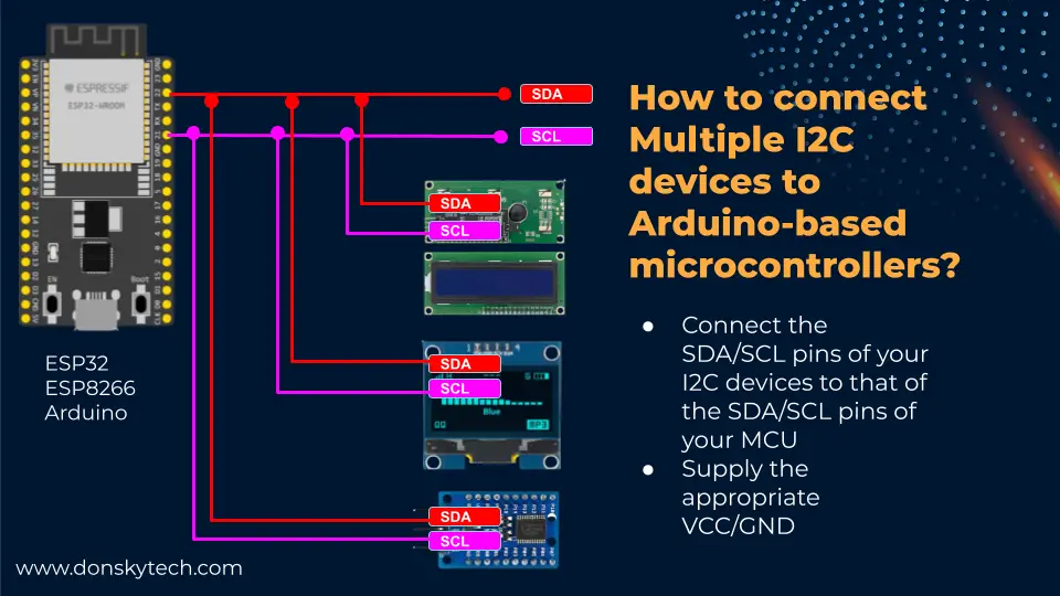 How to connect multiple I2C devices to Arduino