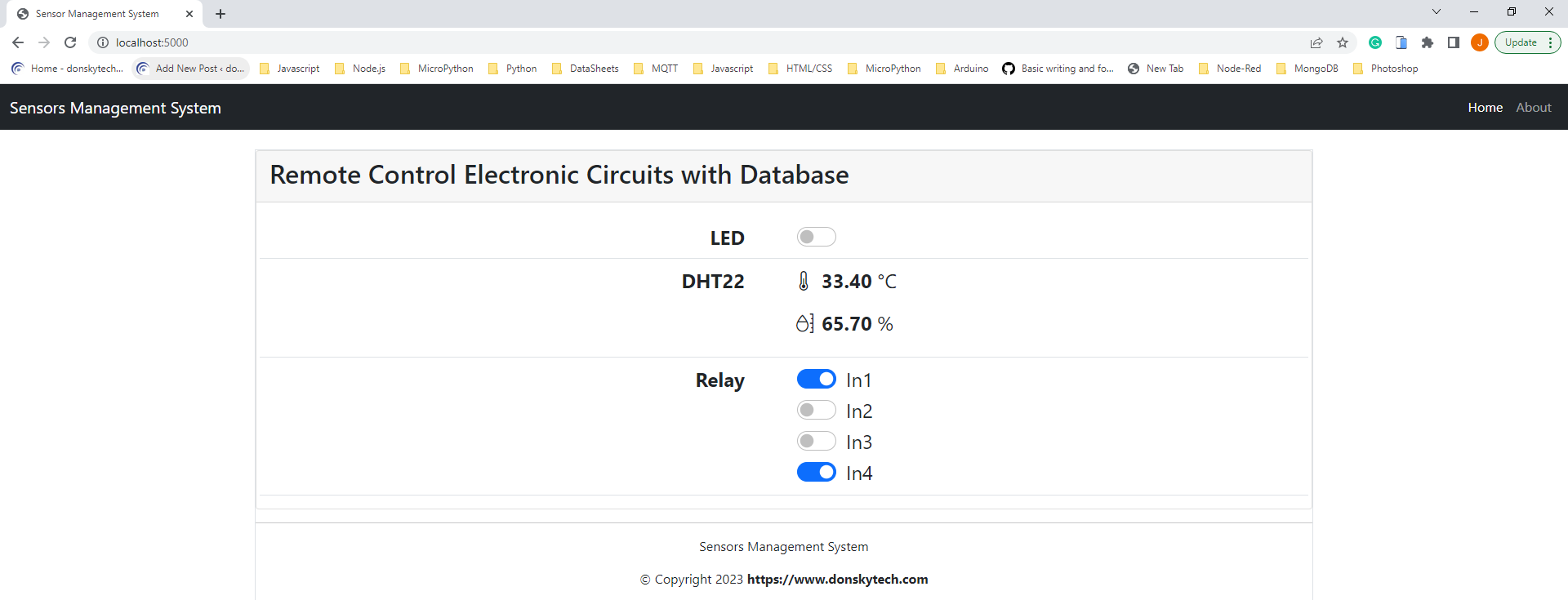 Sensor Management - Web