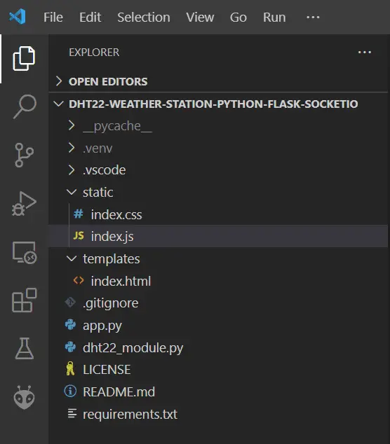 Raspberry Pi DHT22 Weather Station Project Files