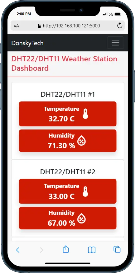 Raspberry Pi Weather Station - Mobile