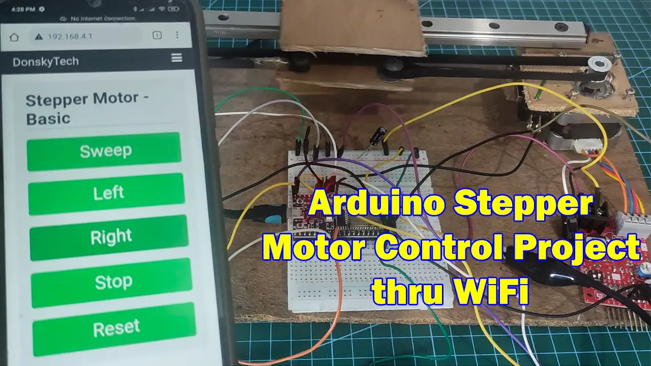 Arduino Stepper Motor Control Project thru WiFi