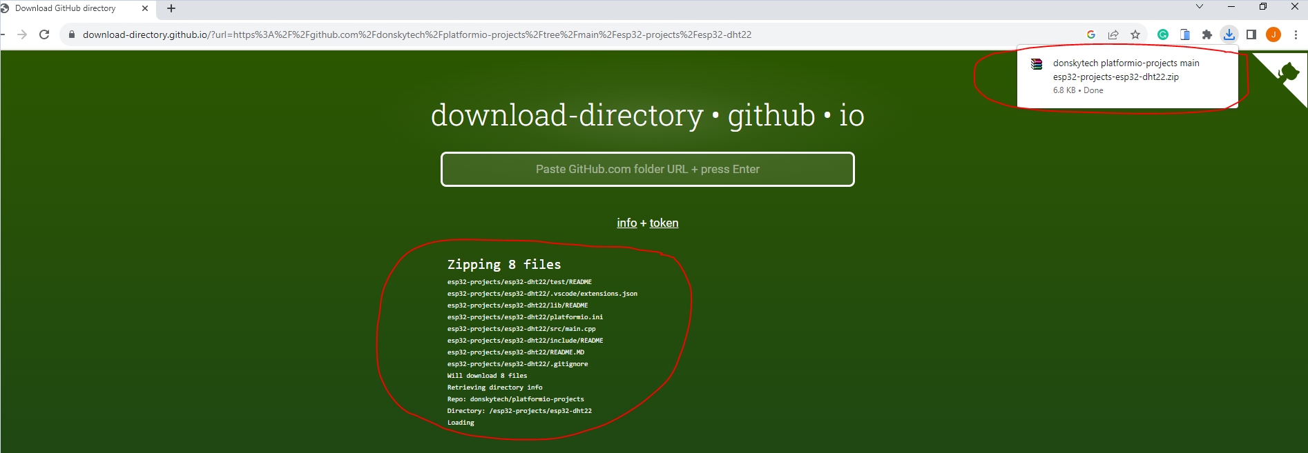 GitHub folder downloader - Zip download