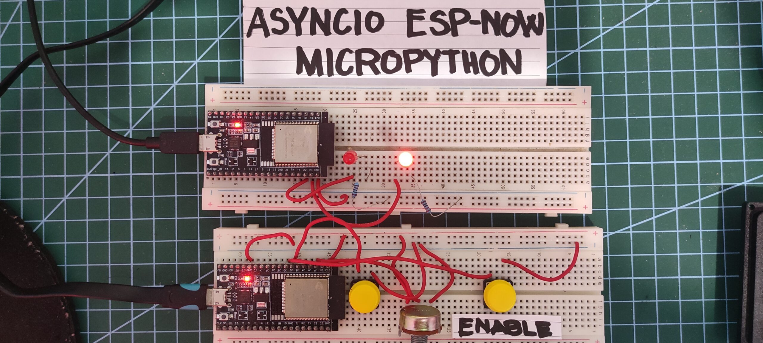 Demo project - ESP-NOW in MicroPython with AsyncIO