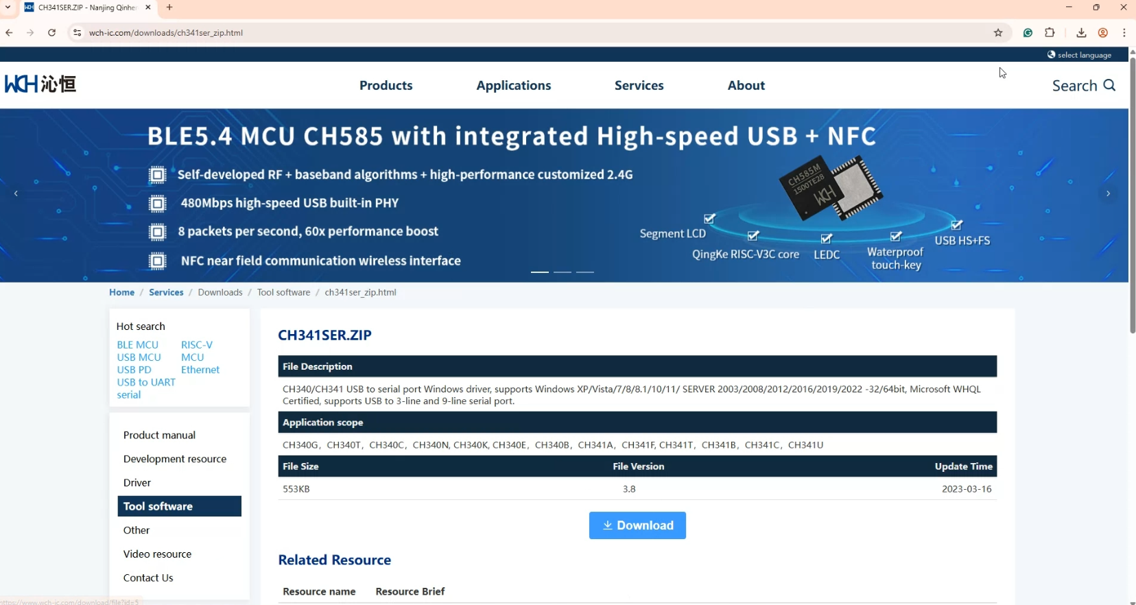 CH340 CH341 Manufacturer Driver Download