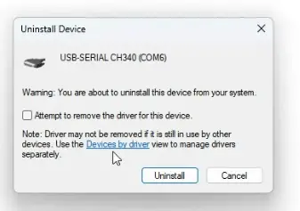 Object Name already exists error - Devices by driver