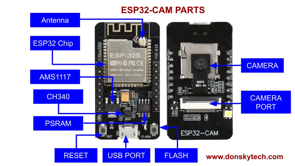 ESP32-CAM CH340 Parts