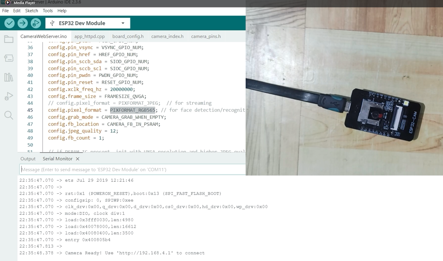 ESP32-CAM After Reset