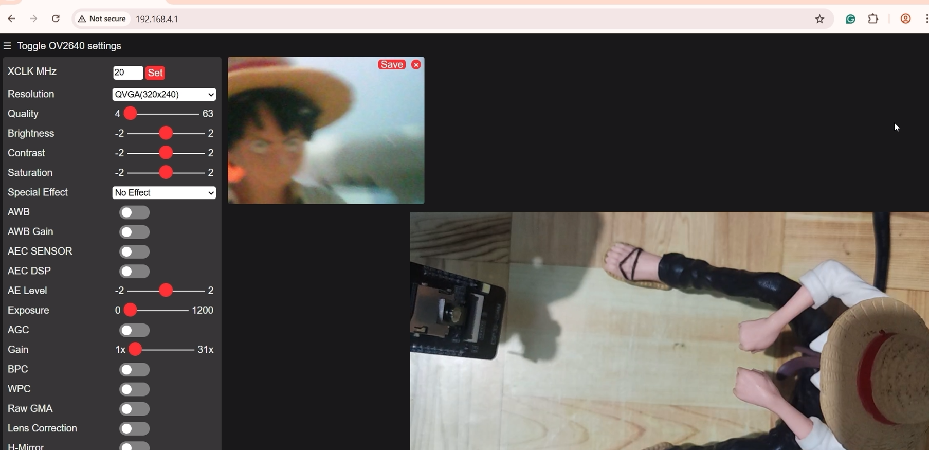 ESP32-CAM GC2145 (RHYX M21-45) Video Stream